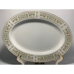 Empress China Arcadia 1015 Oval Serving Platter 13" Floral Design Japan Fine Bon